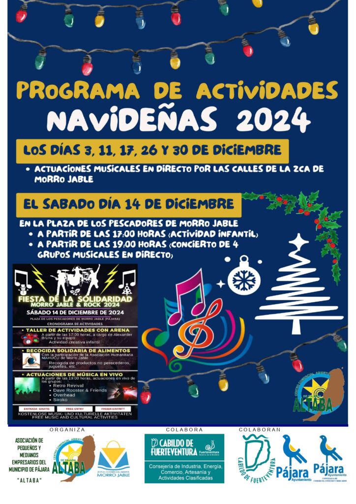Cartel programático de actividades navideñas 2024
